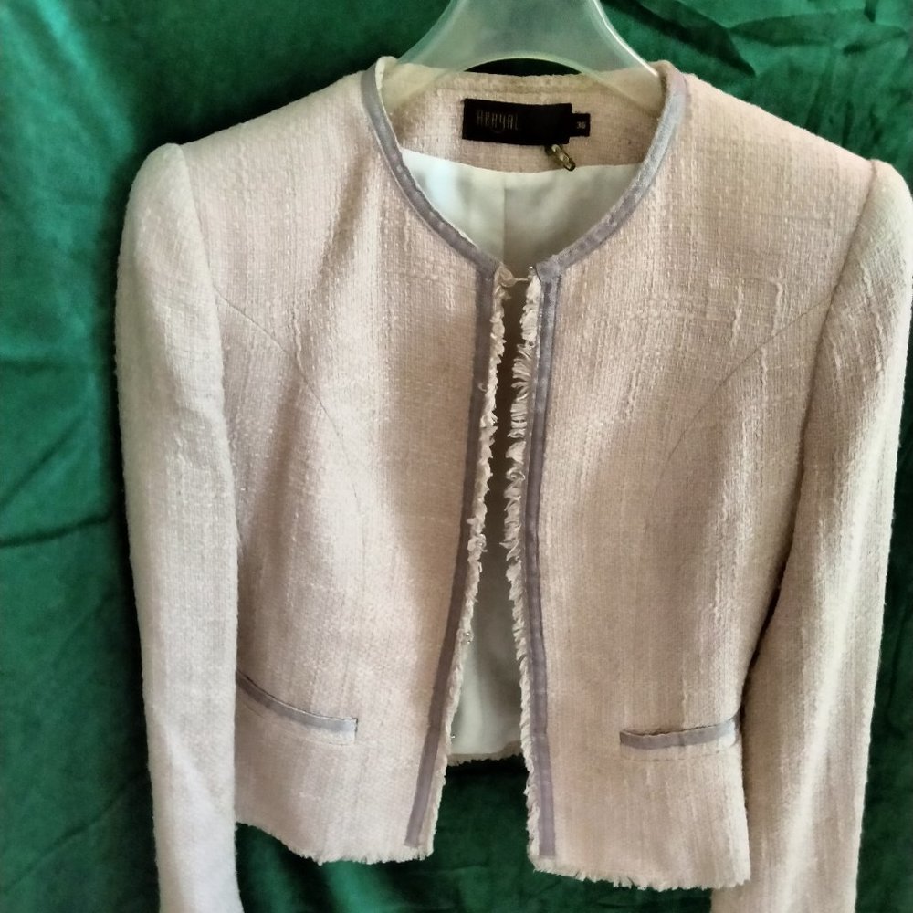 Two Piece Skirt Suit Coco Channel Style